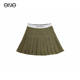 复古格纹百褶短裙A字半身裙女 秋冬 Soleil ENG Effet