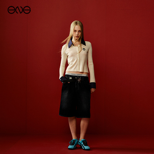 【热销补货】Anomalies department 假两件刺绣针织开衫