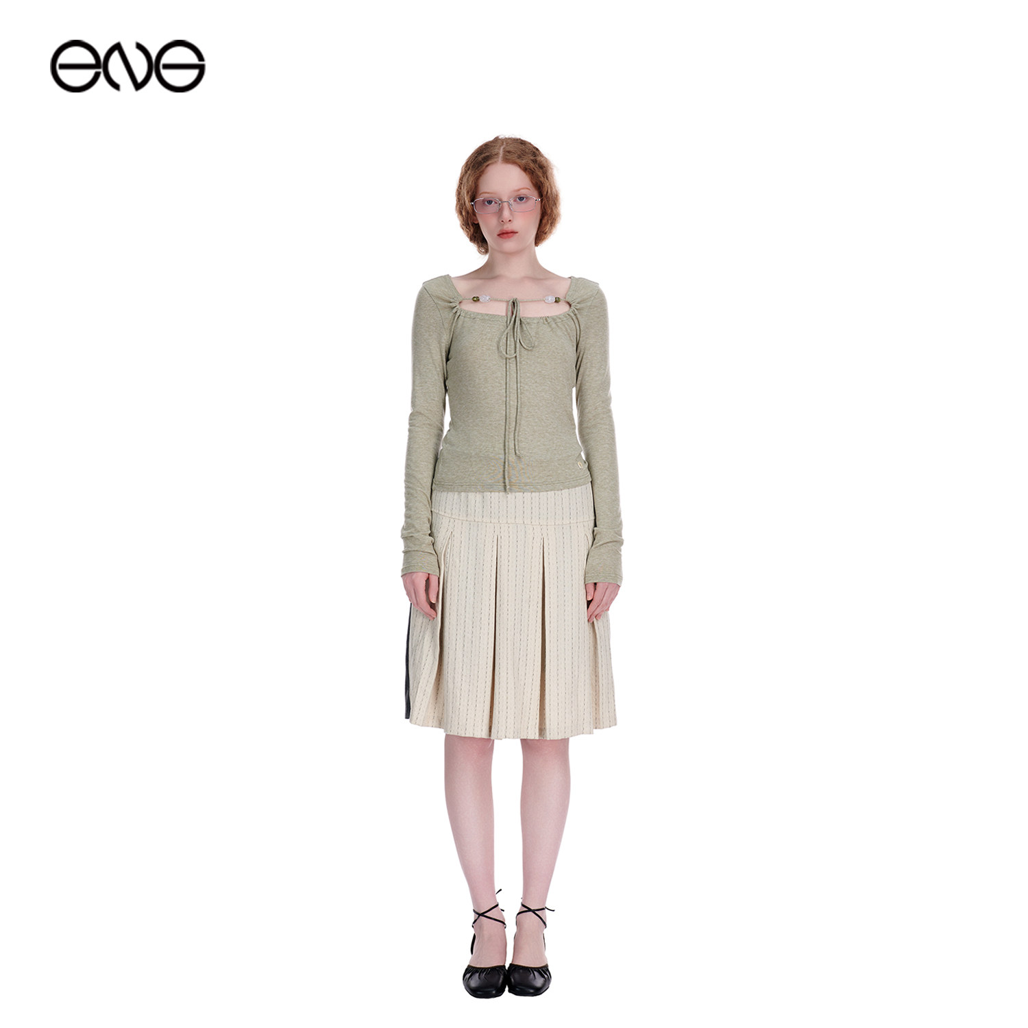 【ENG】Effet de Soleil双面西装半身裙百褶中裙女装新品26春