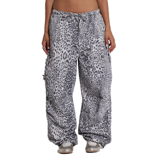 【ENG】JADED LONDON 豹纹印花低腰抽绳裤工装长裤男女