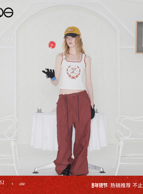 【ENG】Effet de Soleil 撞色蕾丝无袖背心上衣女装 新品25秋