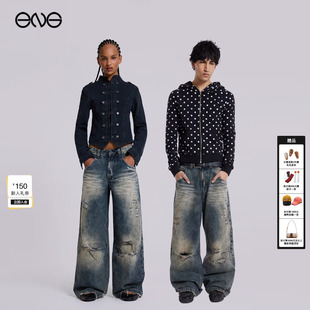 LONDON 复古低腰破洞牛仔裤 长裤 新品 JADED 男女同款 25秋 ENG