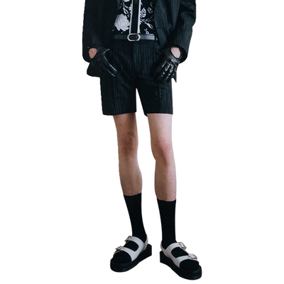 ERNESTW.BAKER细纹西装短裤