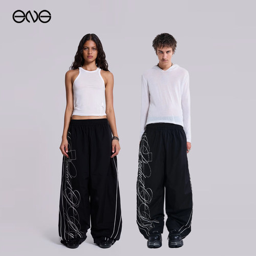 【ENG】JADED LONDON条纹休闲宽松运动裤长裤男女同款新品26秋