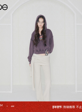 【博主同款】Effet de Soleil vintage风铆钉连帽卫衣女新品25秋