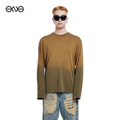 鹿晗明星同款 个性 ENG Limited Collection 渐变色长袖 T恤