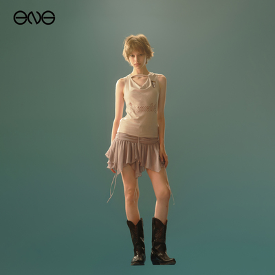 【宋雨琦明星同款】Anomalies Department 堆褶雪纺短裙女张元英