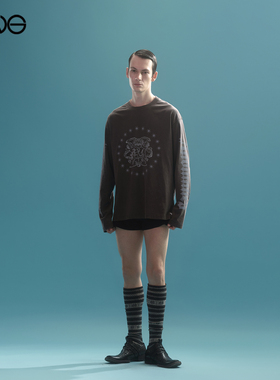 【ENG】Anomalies Department 徽章印花洗水长袖T恤男女 新品25秋