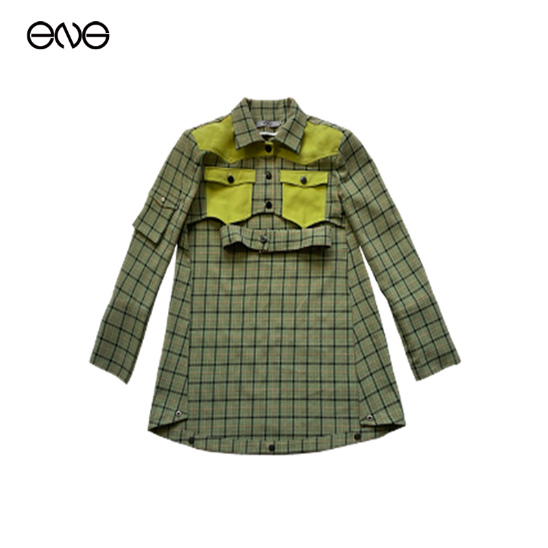 DIDU豆绿色⽃篷外套女士