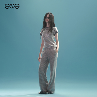 【ENG】AnomaliesDepartment星星提花运动长裤女新品25秋