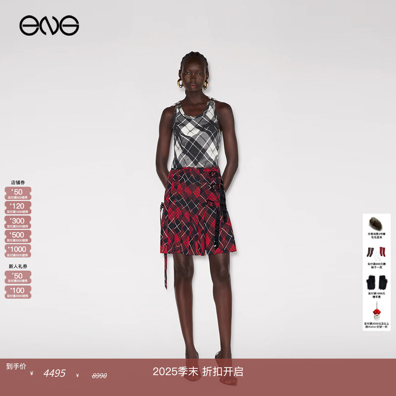 【ENG】Jean Paul Gaultier Distorted Tartan网纱裙  秋冬