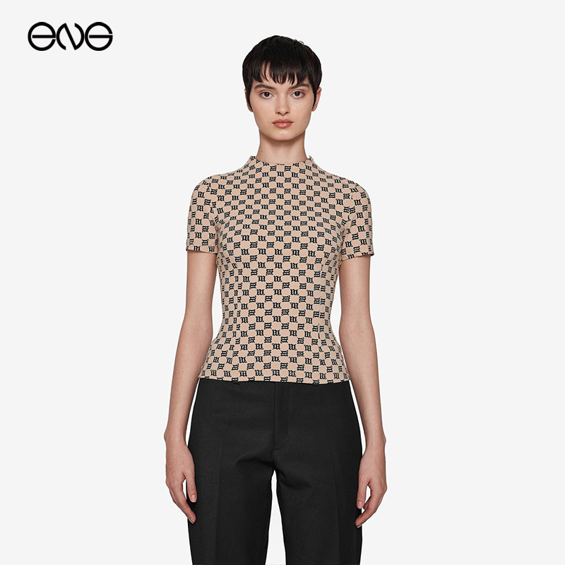 MISBHV老花格纹短袖上衣T恤