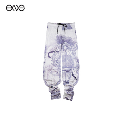 【ENG】VENICEW 印花束脚长裤休闲裤女装 新品25秋