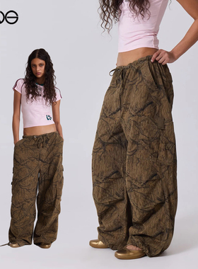 【Jennie明星同款】JADED LONDON抽绳宽松休闲长裤工装裤男女