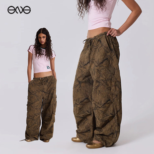 【Jennie明星同款】JADED LONDON抽绳宽松休闲长裤工装裤男女