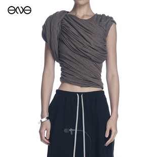 Owens Rick 瑞克欧文斯 线束褶皱短袖 秋冬 T恤 ENG