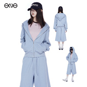 ENG blue连帽长袖 Sparkling Lot Haze 卫衣拉链外套女新品 25秋