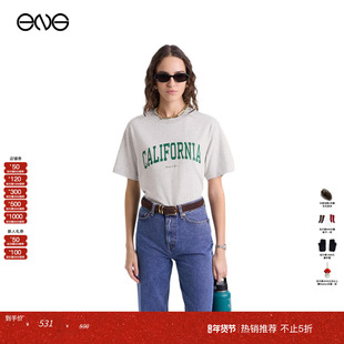 ENG Sporty&Rich Sports系列男女同款California短袖T恤 新品25秋