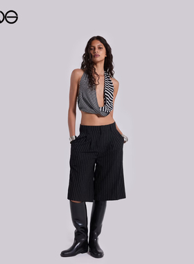 【ENG】JADED LONDON 条纹挂脖背心上衣蓬蓬超短裙半身裙