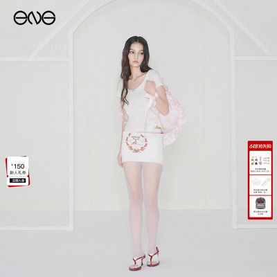【ENG】Effet de Soleil复古娃娃领波点短袖T恤女修身短上衣新品
