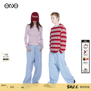 Lot Haze blue宽松刺绣标运动长裤 新品 Sparkling 女装 25秋 ENG