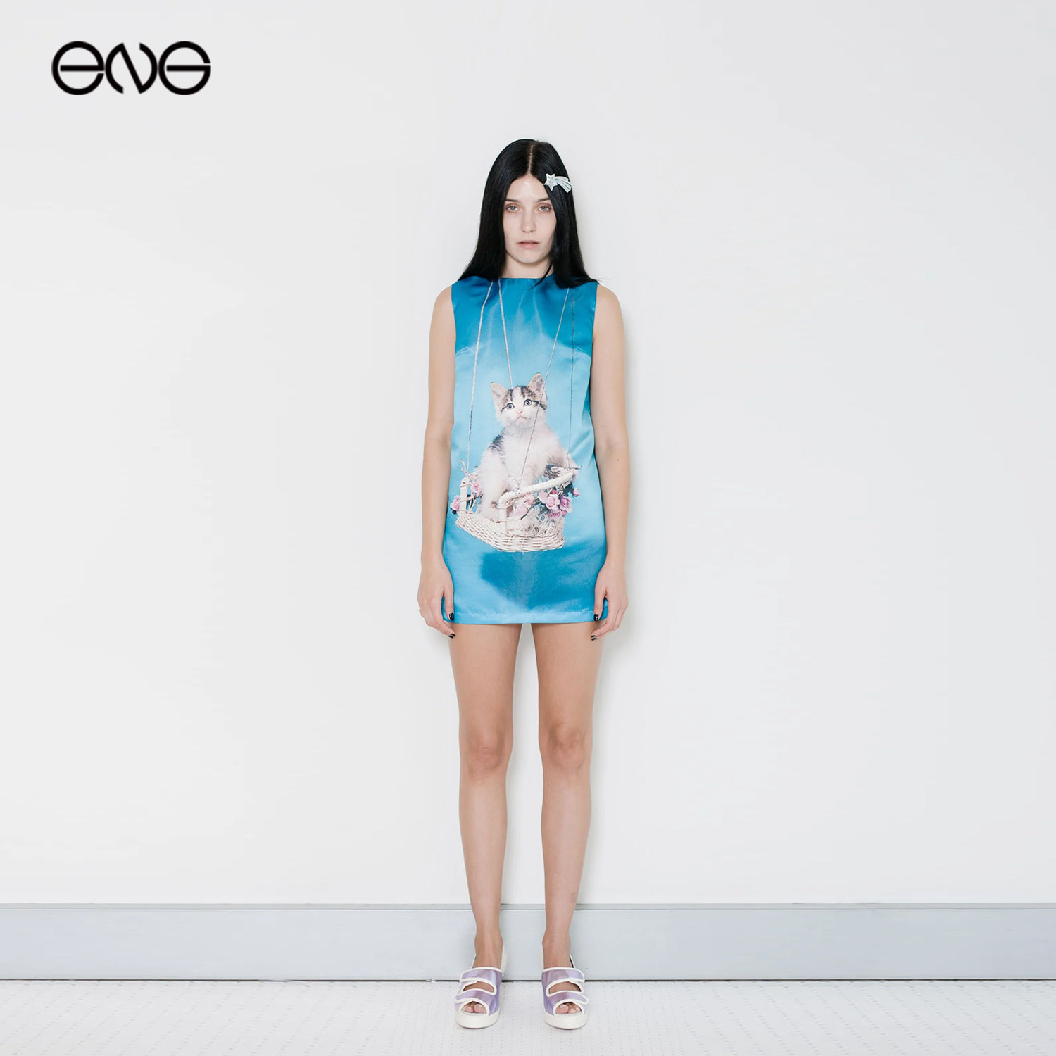 【ENG】Ashley Williams猫咪印花迷你短裙连衣裙女装新品26夏图片