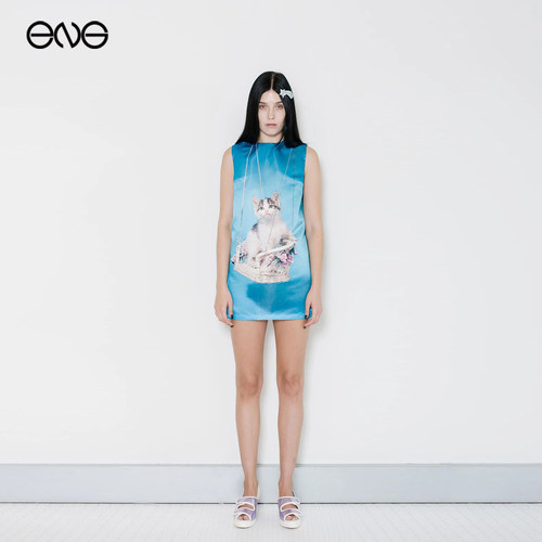 【ENG】Ashley Williams猫咪印花迷你短裙连衣裙女装新品26夏