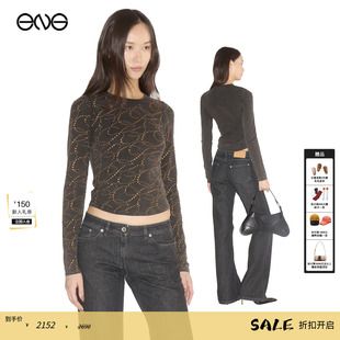 Cally KNWLS 长袖 T恤上衣女装 25秋 新品 ENG