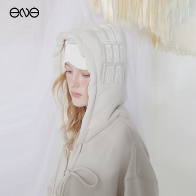 【虞书欣明星同款】Effet de Soleil拉链连帽卫衣外套女新品25秋