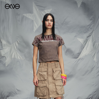 【ENG】Anomalies Department水洗做旧印花短袖T恤上衣女新品26夏