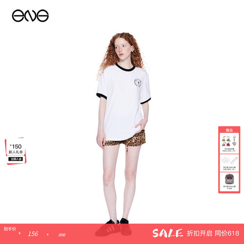 【ENG】Effet de Soleil 中古风宽松短袖T恤圆领上衣女