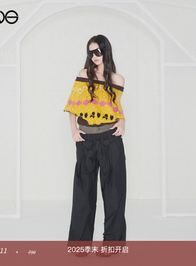 Effet de Soleil 双腰头束绳绑带伞兵裤休闲裤女新品25秋