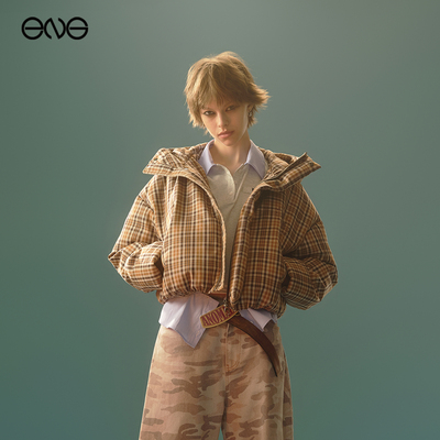 明星同款Anomalies Department格纹羽绒服外套组合BOYNEXTDOOR