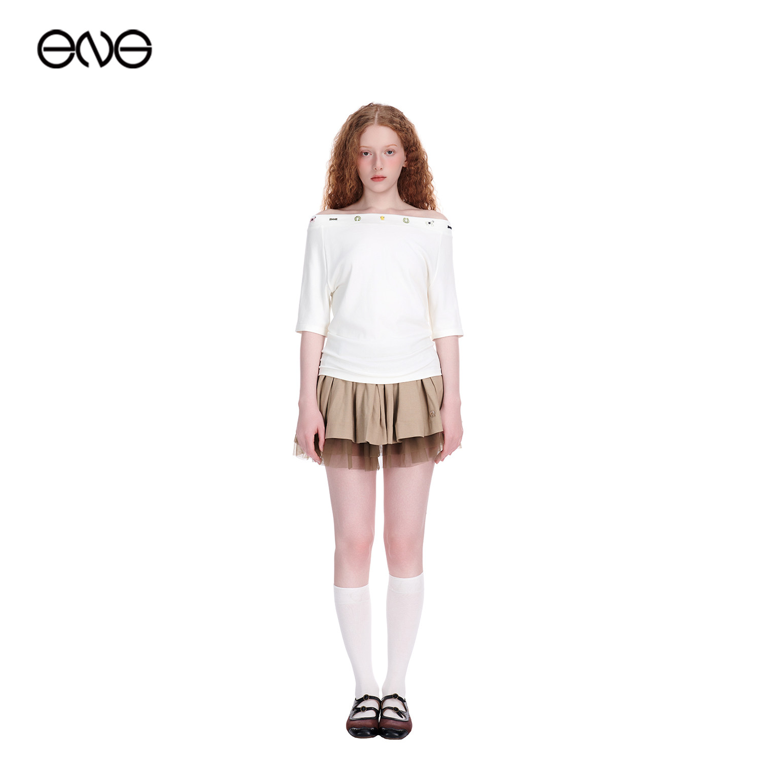 【黄圣依明星同款】Effet de Soleil网纱蓬蓬百褶裙短裙女装新品