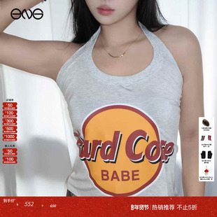 【ENG】PROJECT G/R 美式街头斜肩短袖T恤上衣女装