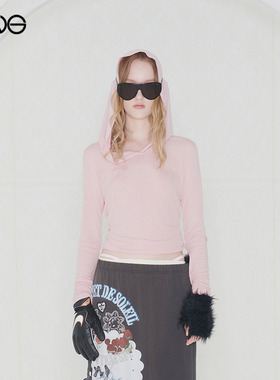 【ENG】Effet de Soleil 简约连帽长袖T恤上衣打底衫女装新品25秋