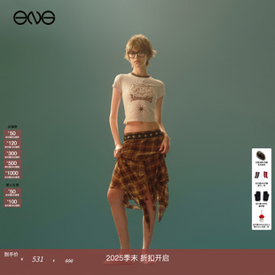 【ENG】Anomalies Department 撞色修身印花短袖T恤女装 新品25秋