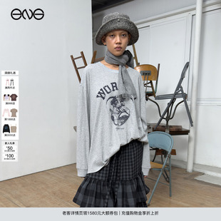 OPEN ENG 25秋 T恤女裝 新品 工人寵物俱樂部長袖