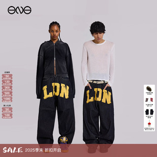 男女新品 LONDON宽松复古阔腿牛仔裤 JADED 25冬 宋雨琦明星同款