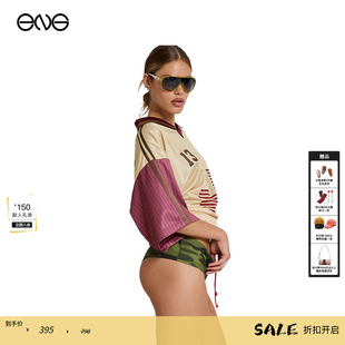 LONDON 美式 复古落肩V领短袖 女 JADED T恤足球衫 秋冬 ENG