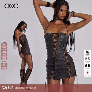 ENG 系带迷你抹胸连衣裙女新品 JADED Y2K辣妹修身 25冬 LONDON