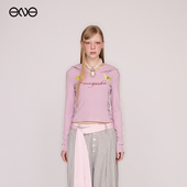 ENG T恤上衣女装 Effet Soleil运动抽褶连帽长袖 新品 26春