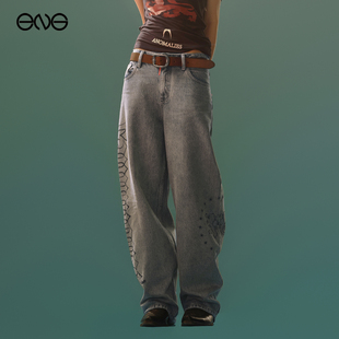 【严浩翔明星同款】Anomalies Department做旧牛仔裤长裤新品25秋