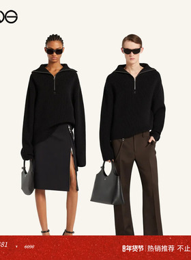 【ENG】COURREGES 古未界 TRUCKER半拉链高领毛衣男女 新品25冬