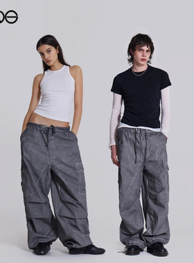 【欧阳娜娜明星同款】JADED LONDON宽松工装裤降落伞休闲长裤男女