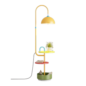孟菲斯客厅落地灯儿童房床头灯卡通彩色氛围台灯置物架茶几立式灯