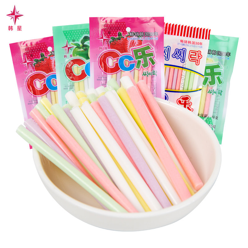 韩星CC乐混合味吸管糖果50包