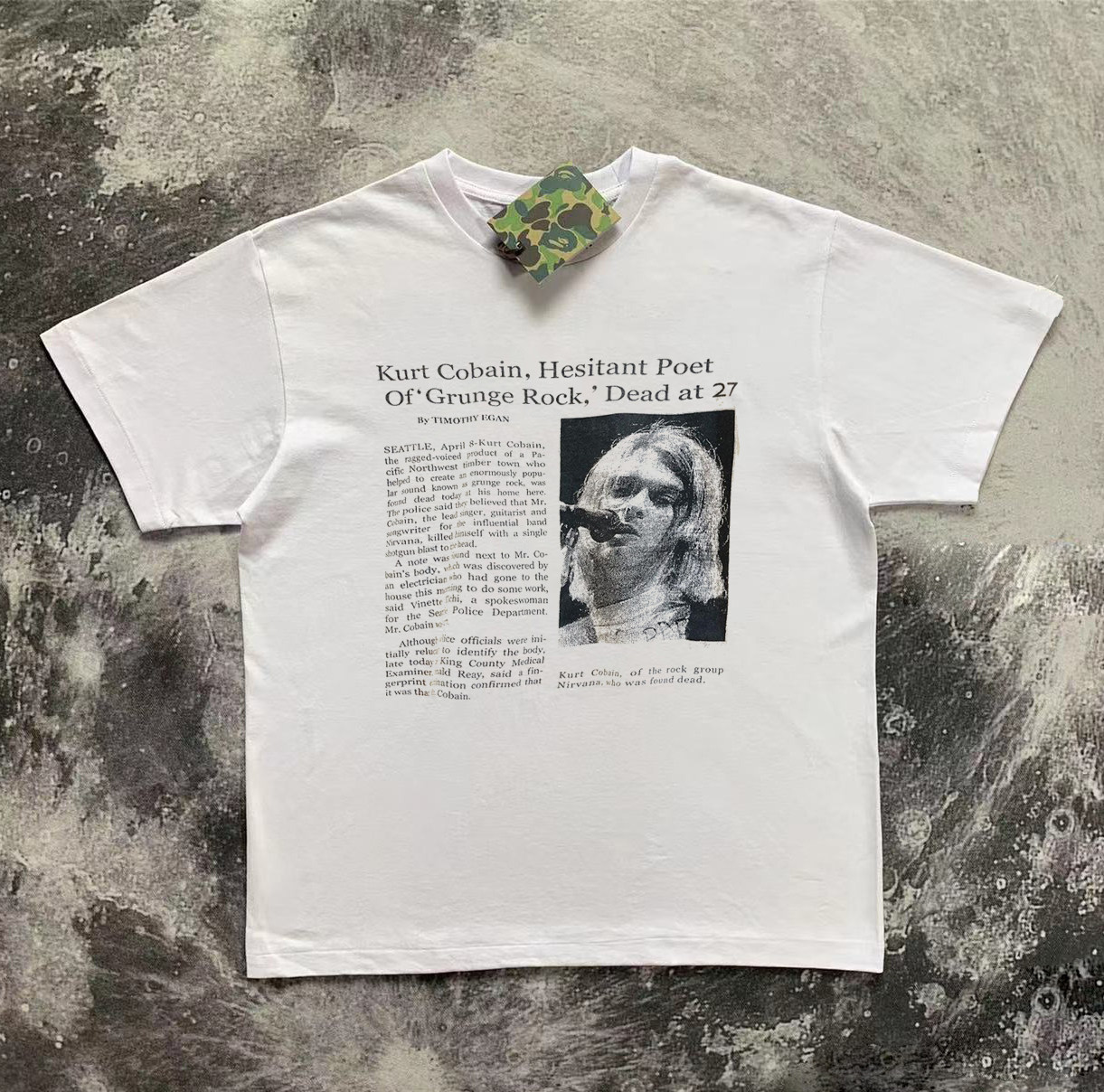 平价好物重磅纯棉 kurt cobain科特柯本休闲高级感短袖美式t恤