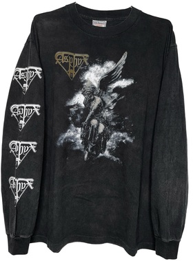 茂密有声工作室Vintage Asphyx嘻哈长袖T恤宽松基础款叠穿情侣款