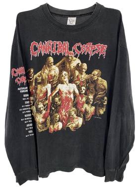 茂密有声工作室Vintage 1994 Cannibal Corpse高级感大码长袖T恤